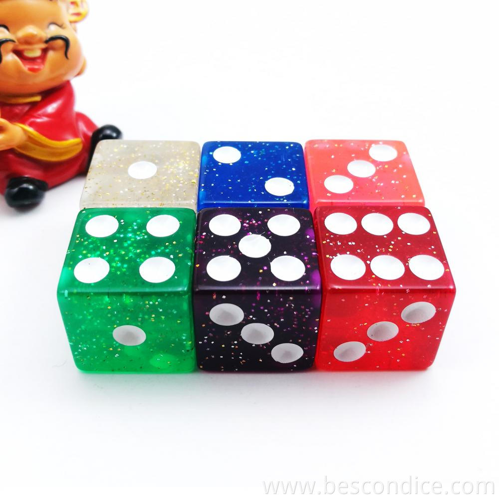 Casino Size Glitter Dice 19mm Casino Size Glitter Dice 19mm
